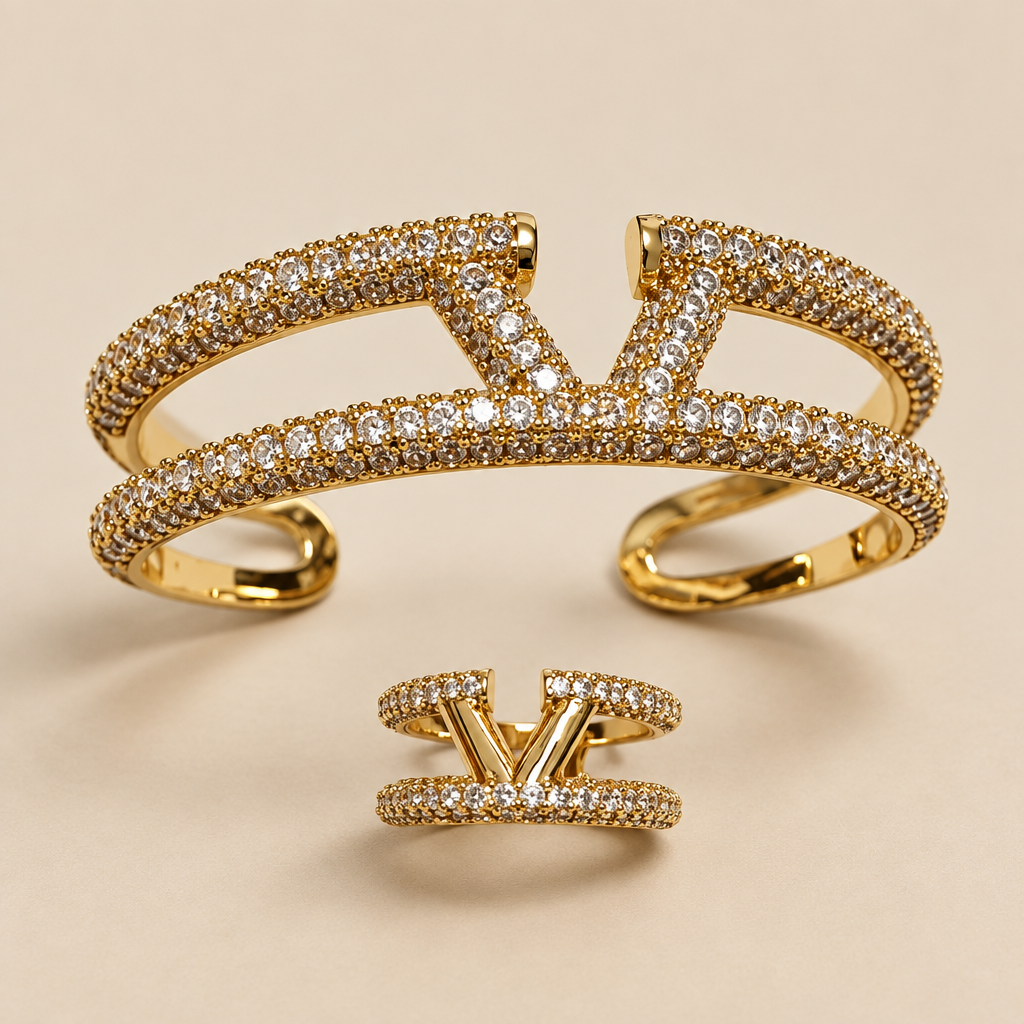 Conjunto anillo y brazalete