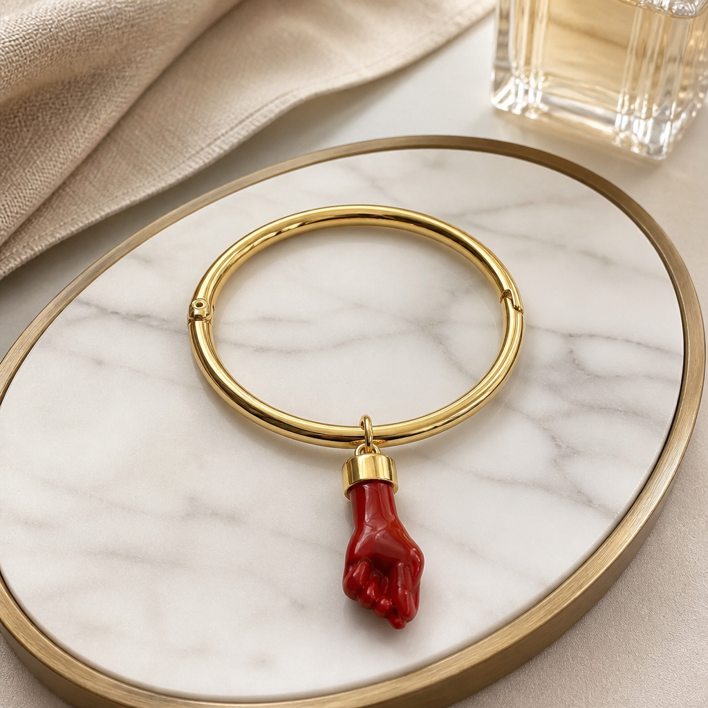 Pulsera mano de coral