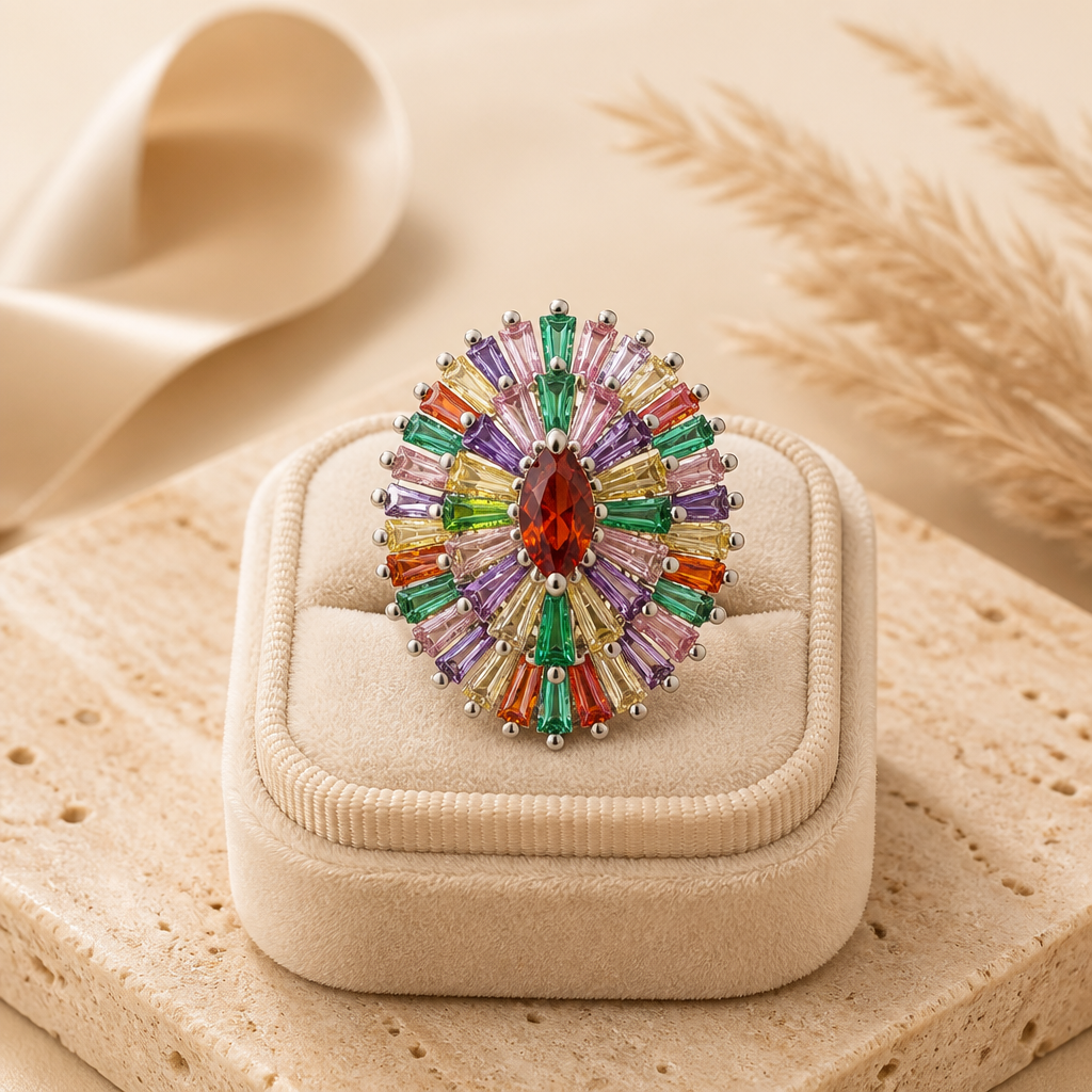 Anillo con circonias