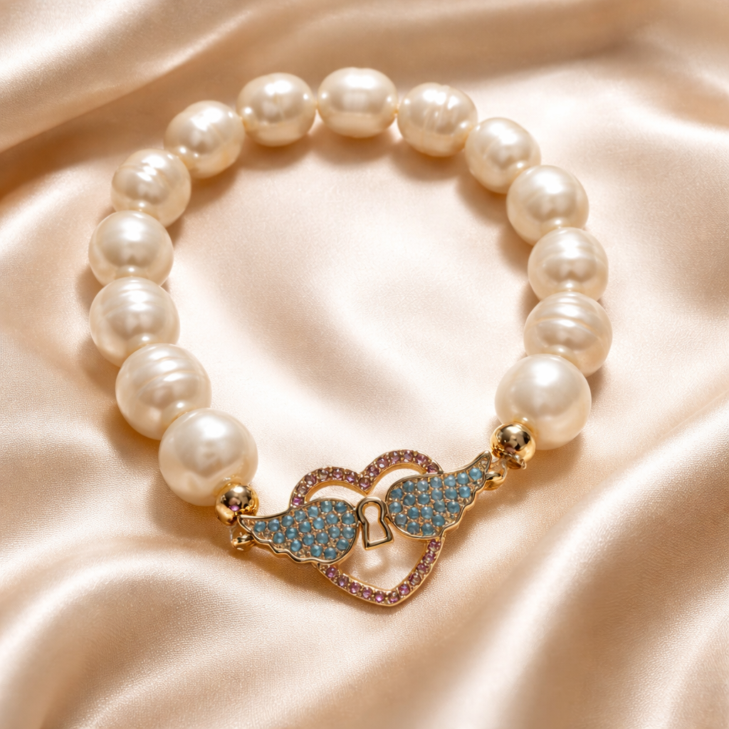 Pulsera de Perlas de Río elástica