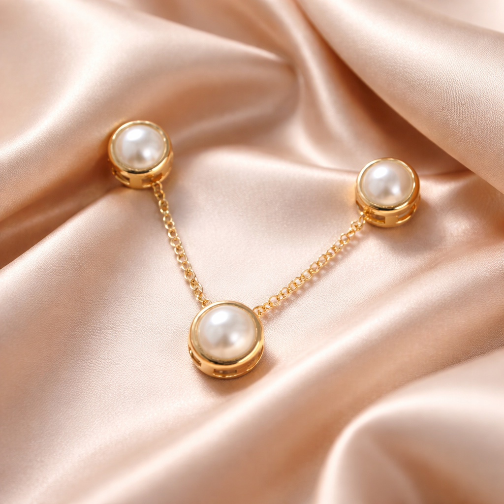 Conjunto cadena y caravanas Perla