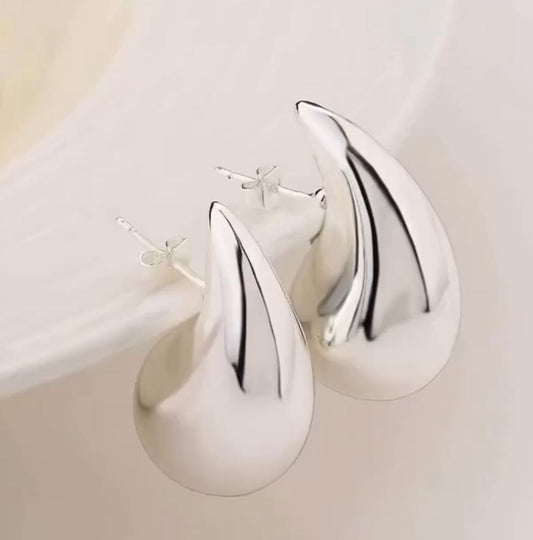 Caravanas Gotas de Plata 925