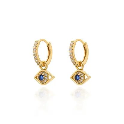 Caravanas con circonias bañadas en Oro