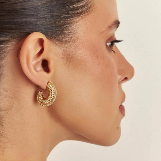 Caravanas bañadas en Oro 18