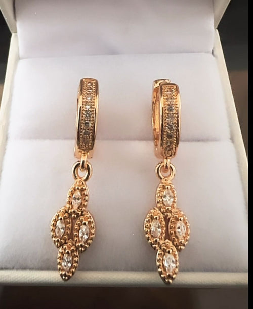 Caravanas de Plata Italiana bañadas en Oro 18