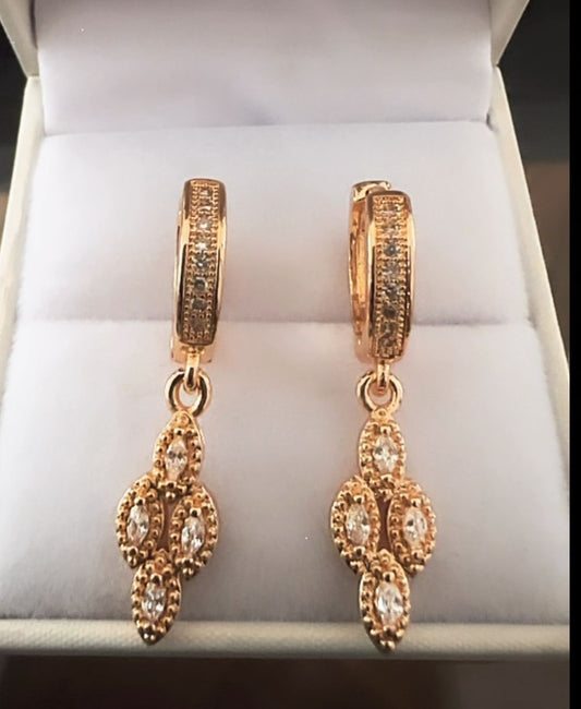 Caravanas de Plata Italiana bañadas en Oro 18