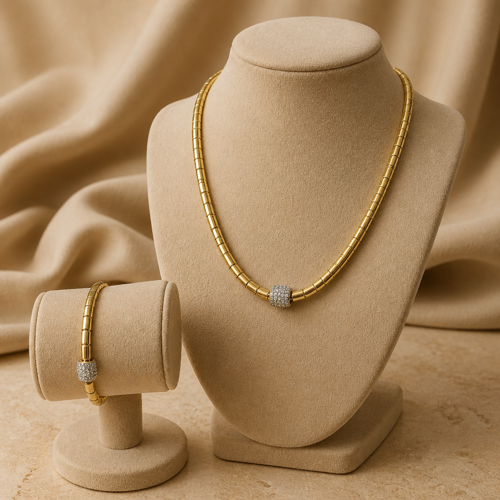 Collar con dije de circonias