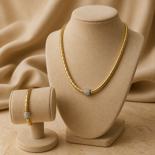 Collar con dije de circonias