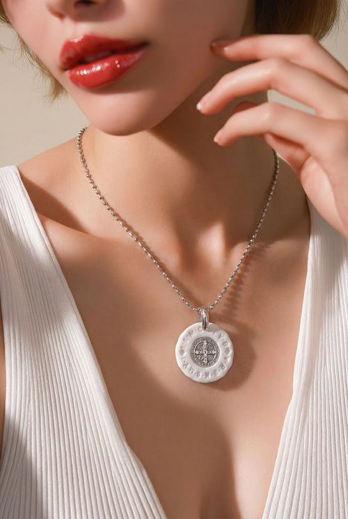 Cadena de Plata 925 con Medalla de resina y Plata