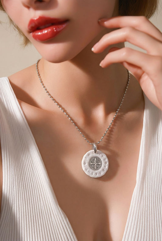 Cadena de Plata 925 con Medalla de resina y Plata