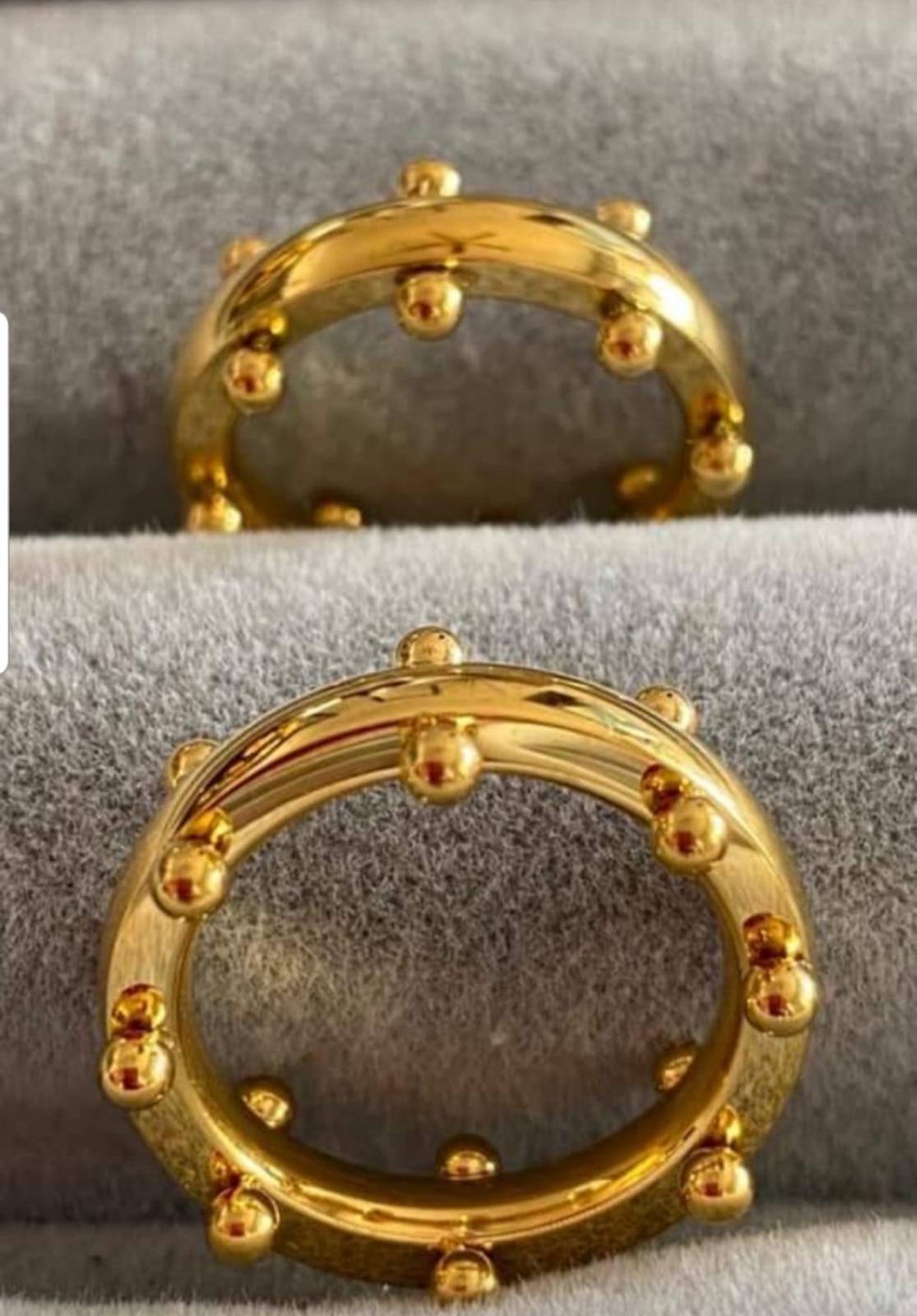 Anillo bañado en Oro 18 Nro. 7