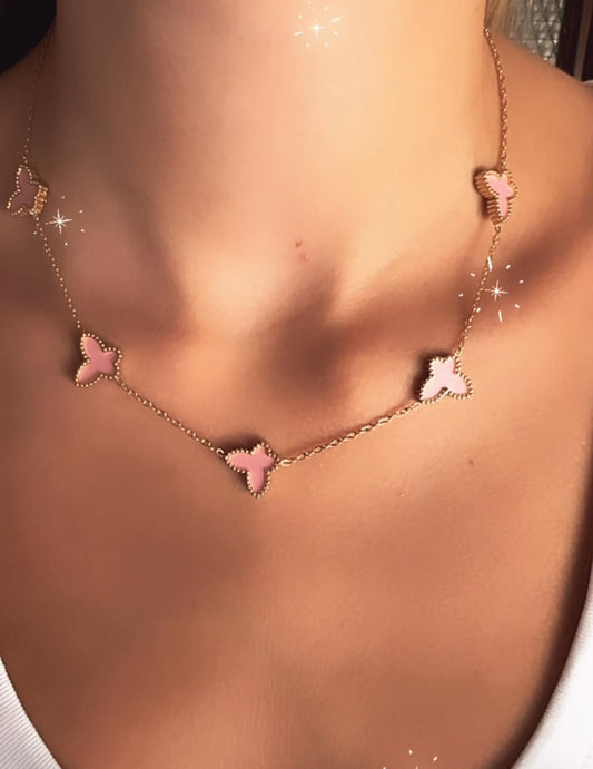 Gargantilla de Acero bañada en oro 18