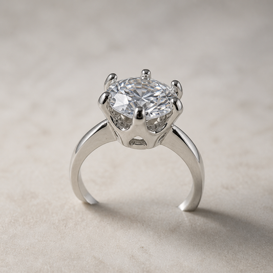 Anillo de circonias No 8