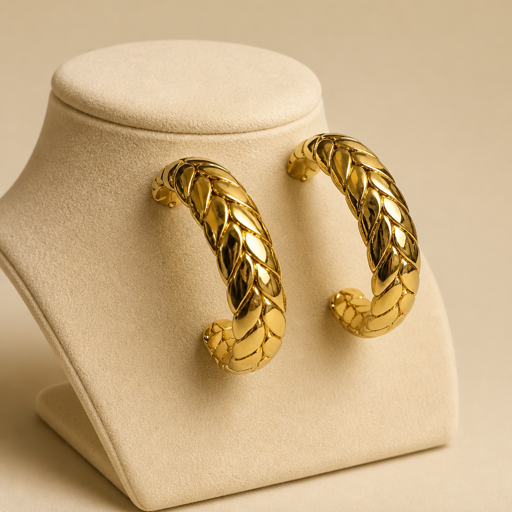 Aros trenza acero