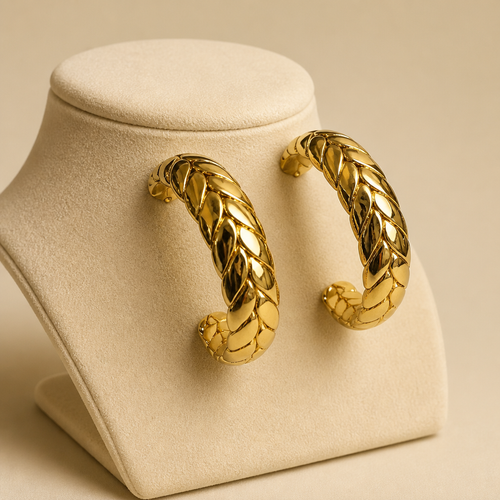 Aros trenza acero