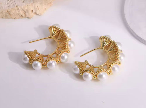 Aros con Perlas de Rio