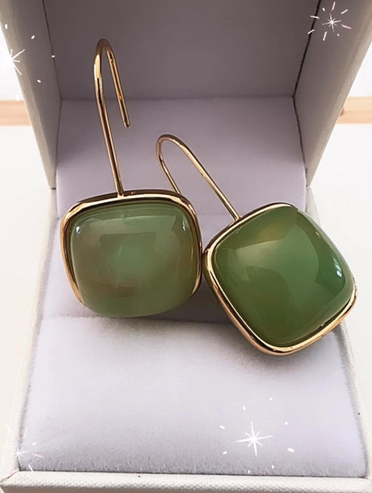 Caravanas de acero con Cuarzo Verde