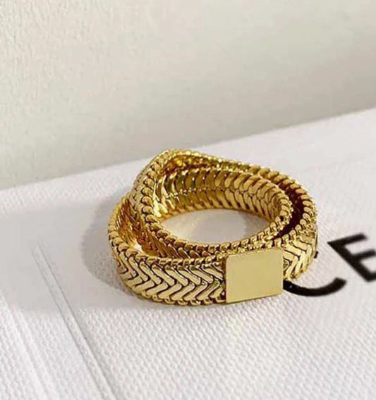 Anillo de Acero doble Nro. 8