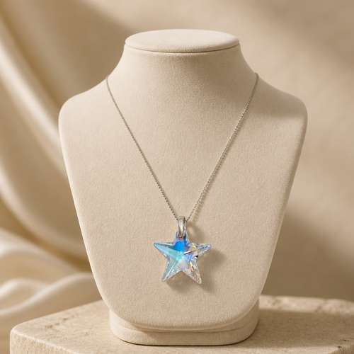 Cadena de Plata con estrella de Swarovski