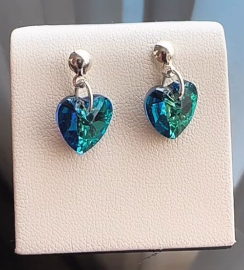 Caravanas de Plata con Cristal Swarovski