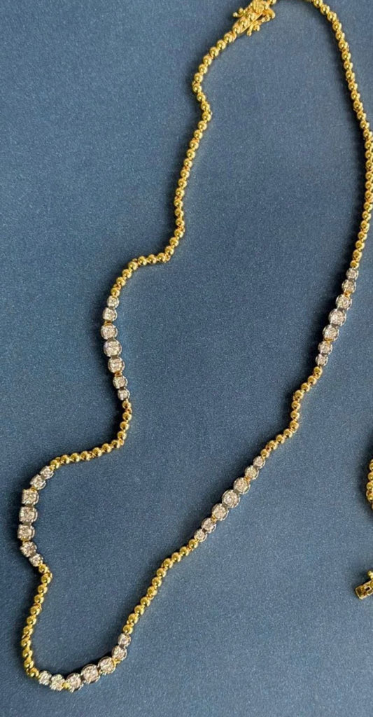 Gargantilla de Plata Italiana bañada en Oro 18