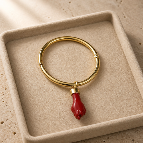 Pulsera mano de coral