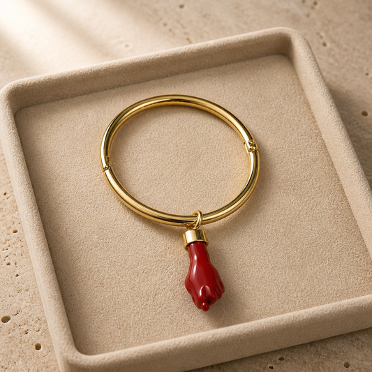 Pulsera mano de coral
