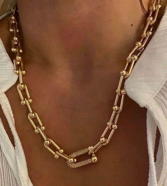 Collar bañado en oro 18