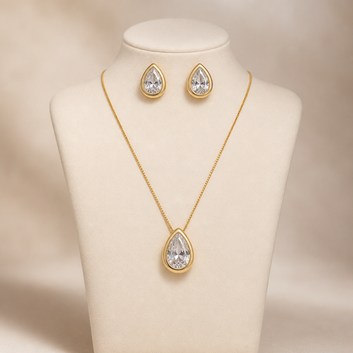 Conjunto Gota de Cristal y Acero