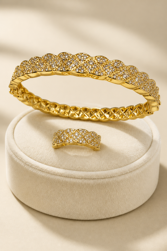 Conjunto brazalete y anillo