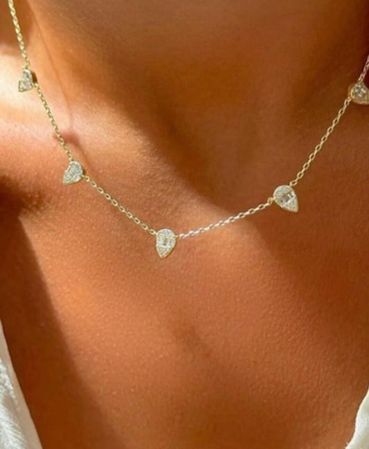 Cadena bañada en Oro 18 y circonias