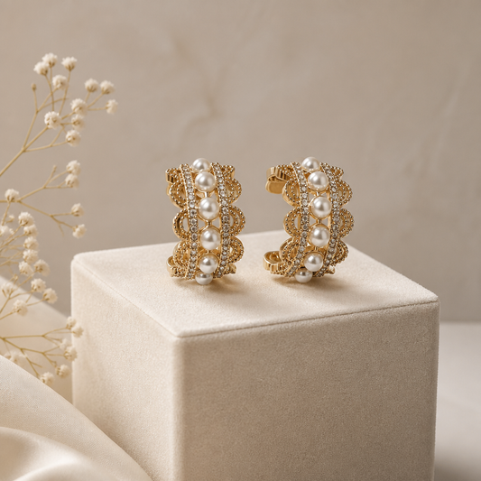 Aros con perlas