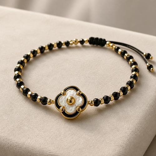 Pulsera de trebol de nacar