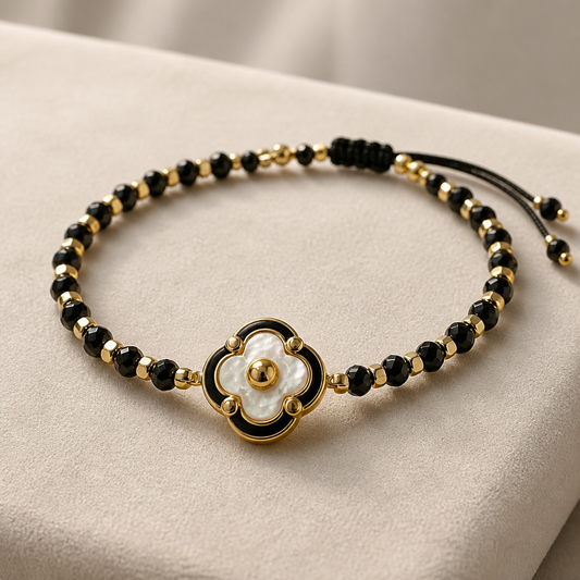 Pulsera de trebol de nacar