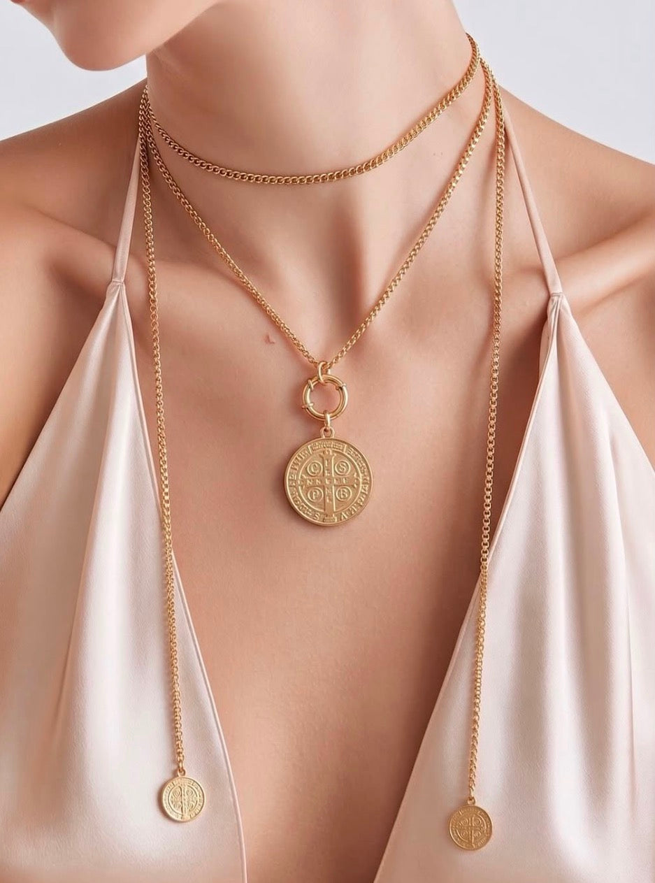 Collar de 90 cm con Medallas de San Benito