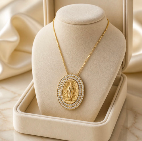 Cadena con medalla de la Virgen Milagrosa
