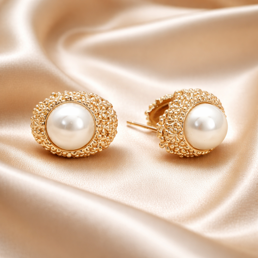 Caravanas de Plata Italiana bañadas en Oro 18 con Circonias