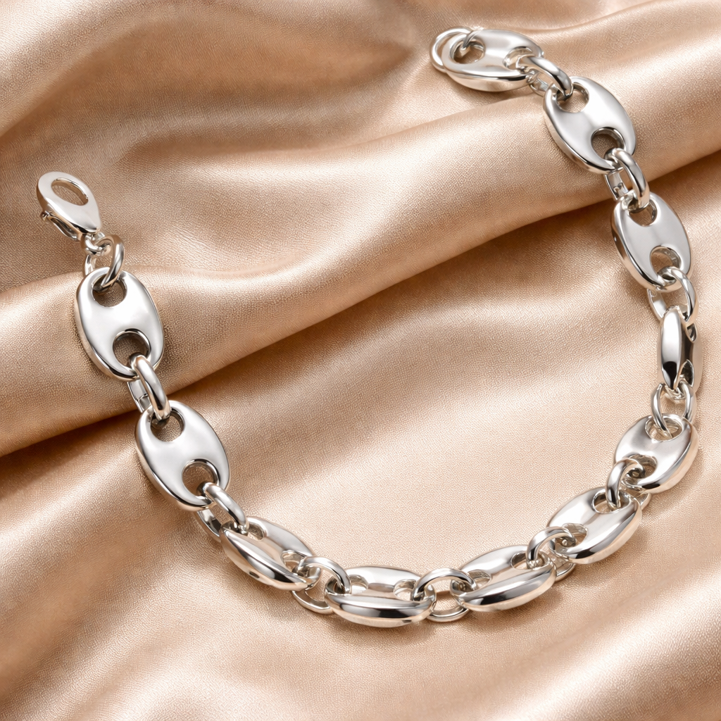 Pulsera de acero blanco
