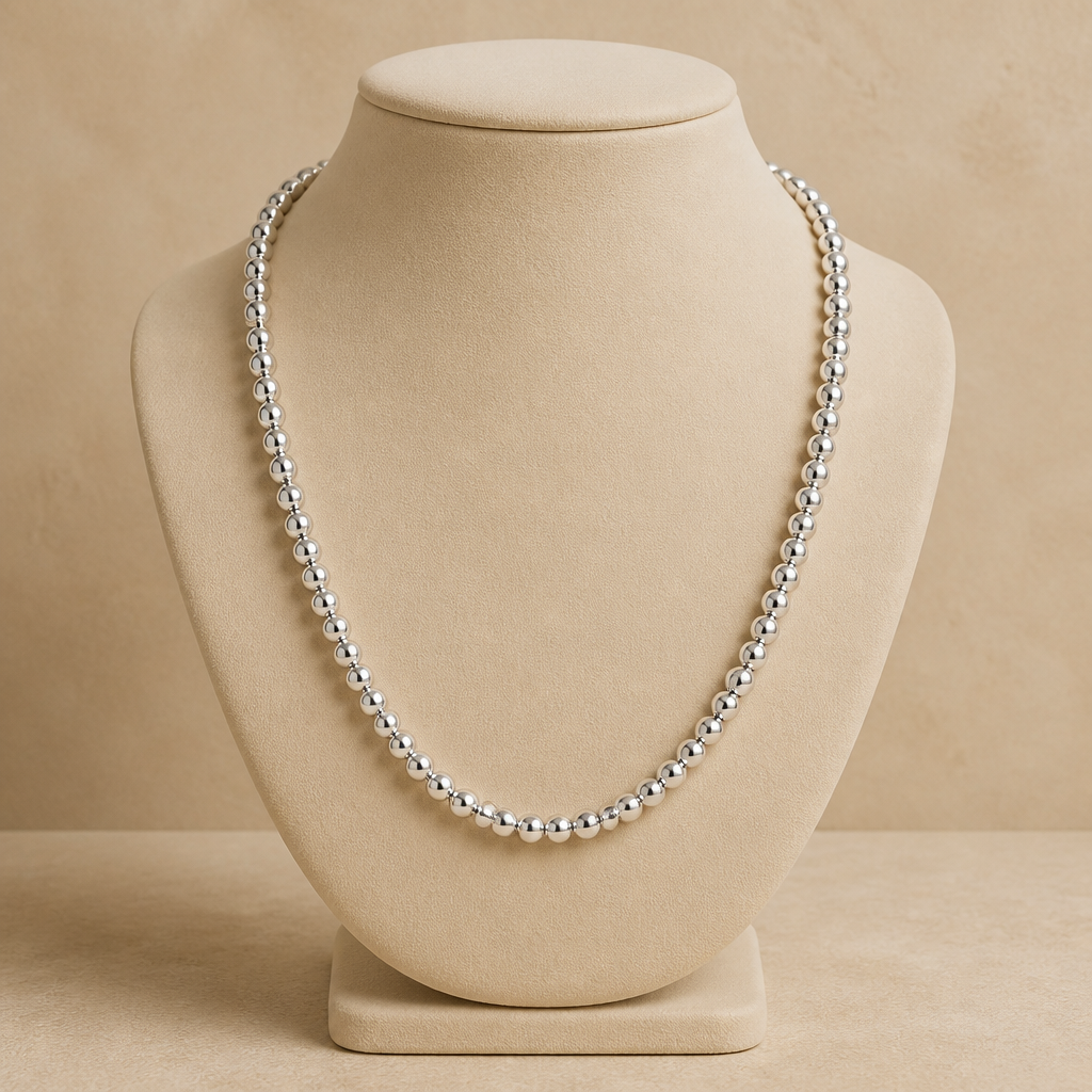 Collar de perlas bañado en Plata 925