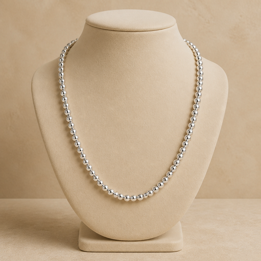 Collar de perlas bañado en Plata 925