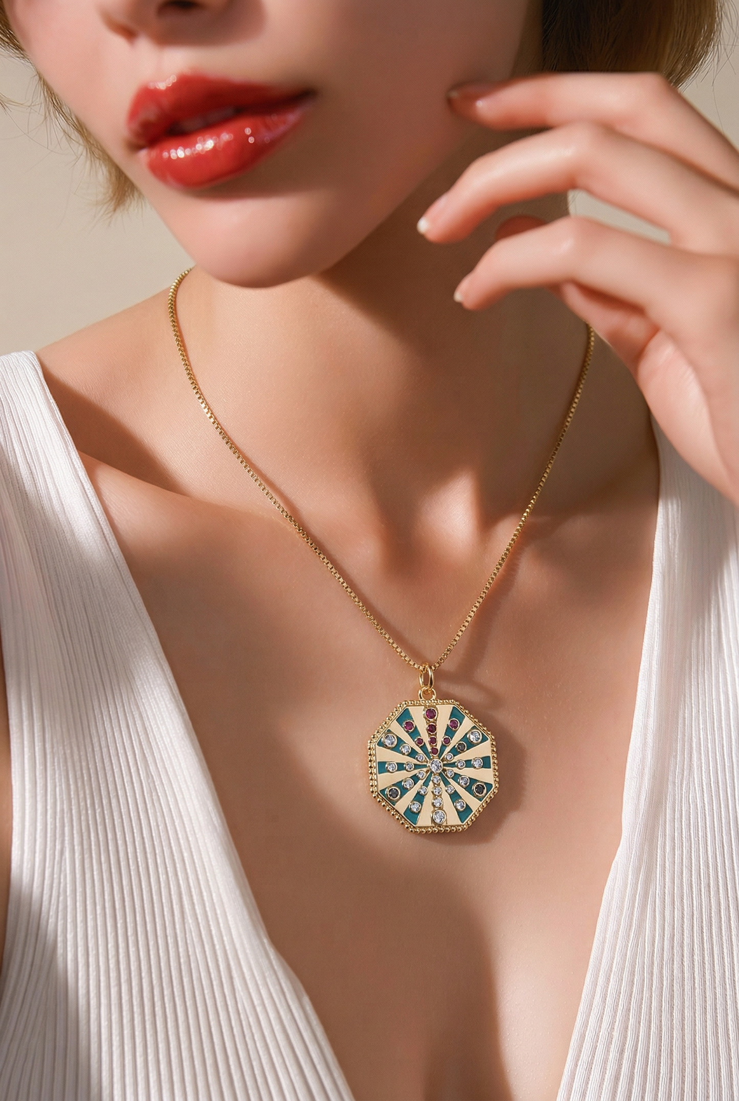 Cadena con Dije de circonias
