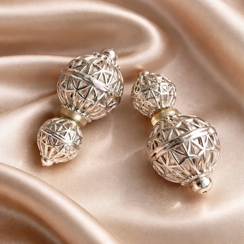 Caravanas Italianas  estilo Dior de Plata 925