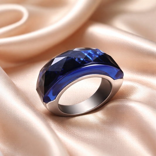 Anillo de Acero y Cristal