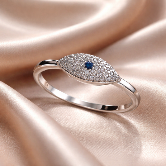 Anillo de Plata y circonias Nro. 7