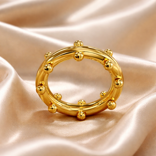 Anillo bañado en Oro 18 Nro. 7