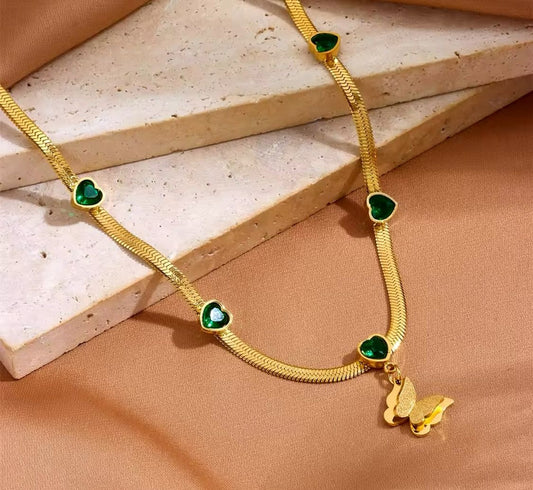 Cadena de Acero con Cristales