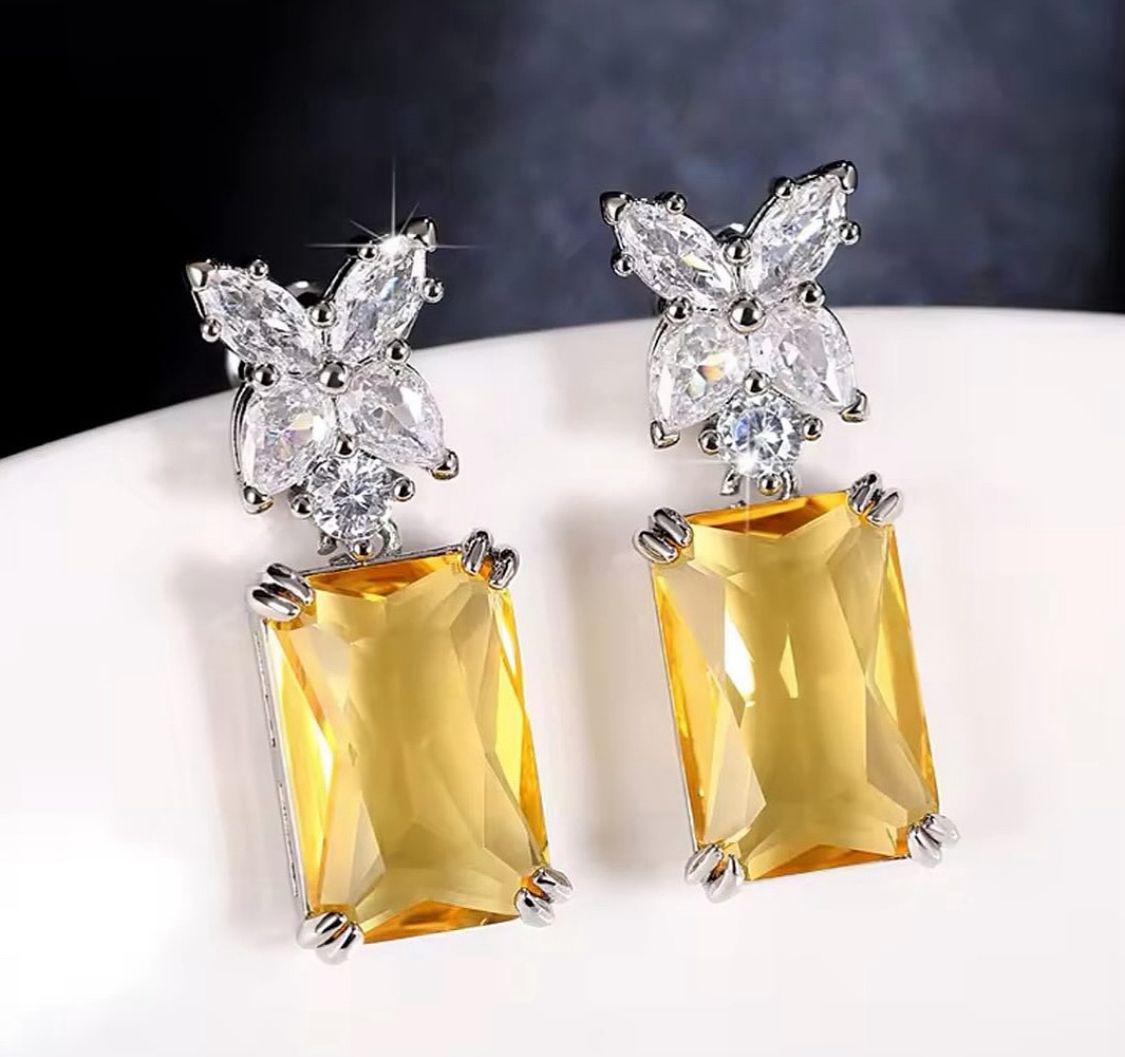 Caravanas de Plata 925 y cristales