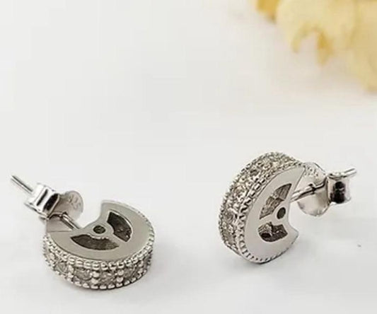 Caravanas de Plata 925 con Circonia