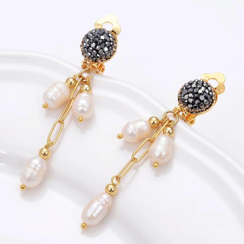 Caravanas de perlas de rio