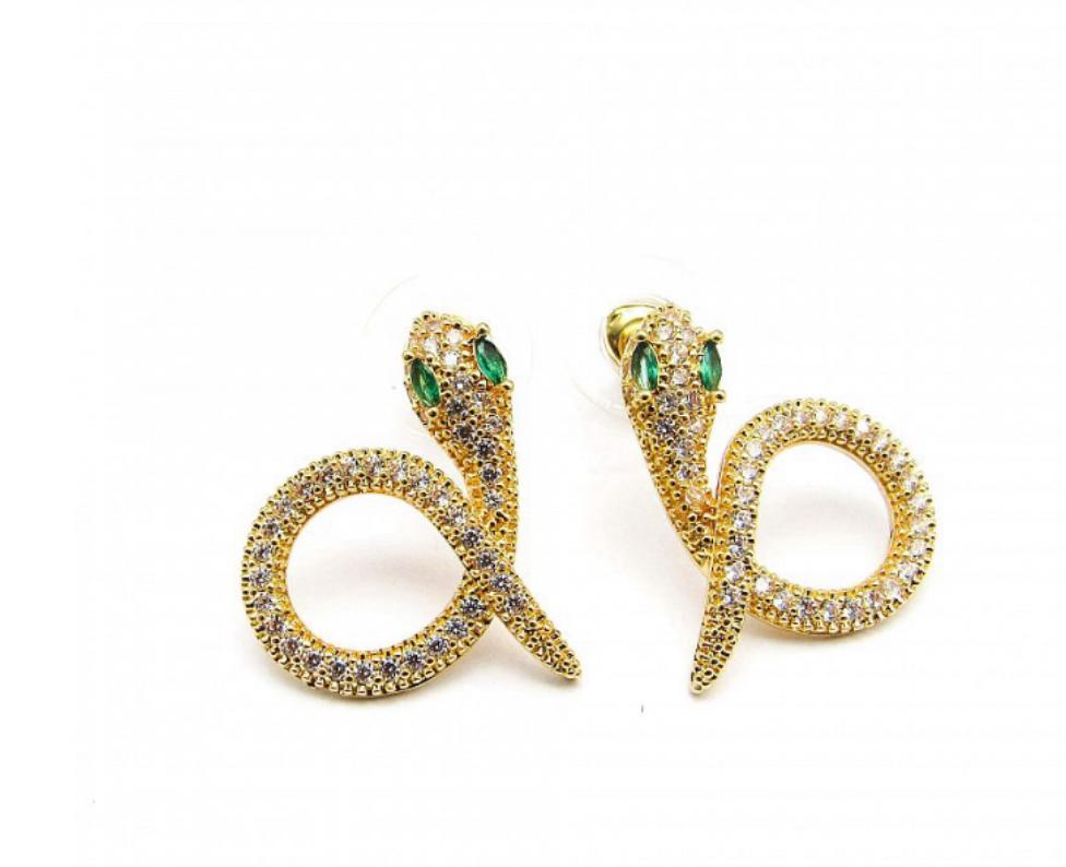 Caravanas bañadas en Oro 18 con Circonias